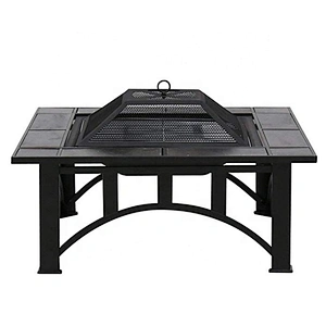 metal iron cast outdoor dome square BBQ  fire pit with 4 legs