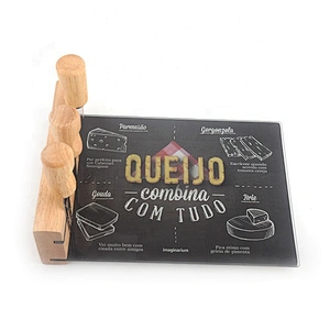 High quality magnetic cheese board and knife set
