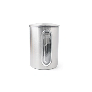 stainless steel jar airtight sealed metal vacuum container kitchen coffee tea canister