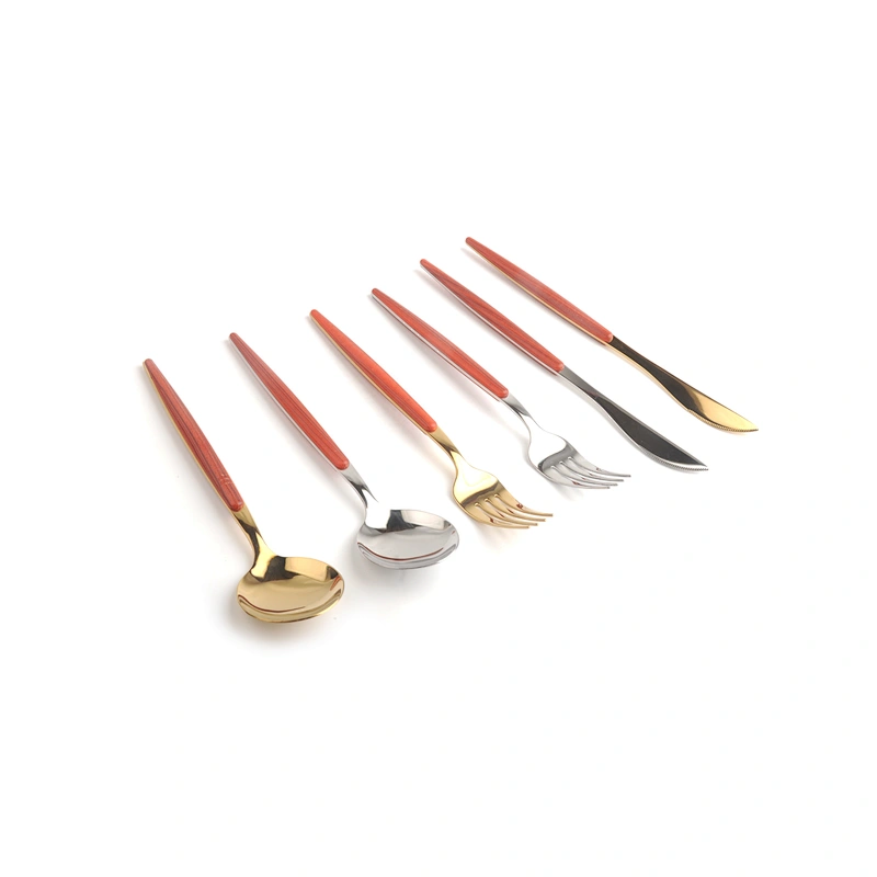 304 Stainless Steel Gold Royal cutipol cutlery pink and Gold Plated cutlery Set