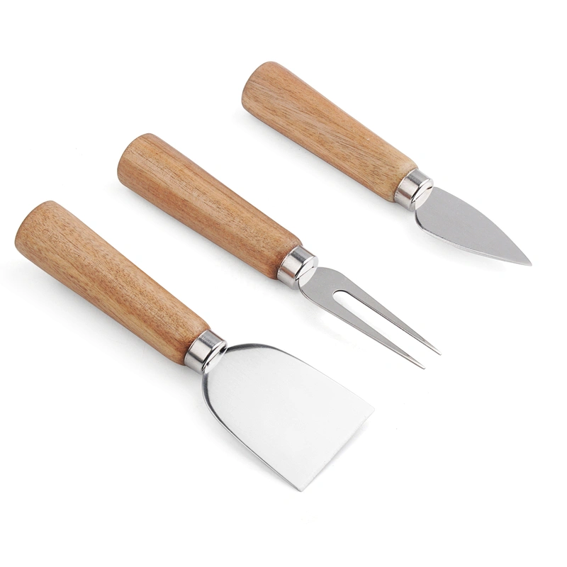 piece Wooden Handle Stainless Steel Cheese Knife Set Cheese Cutter Set