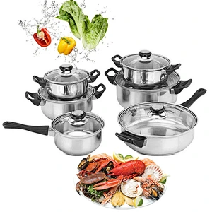 6Pcs stainless steel cookware sets Cooking Pots for Cooking Tool Kitchen Utensils Kitchen Accessories