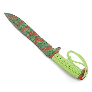 3D Customized Printing Decoration Blade Survival Camping Machete Knife with Paracord