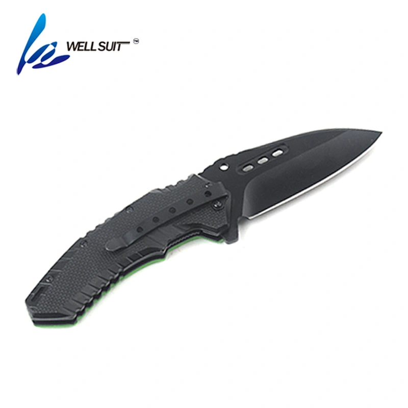 Customized Black coating Stainless Steel Blade Folding Pocket Knife