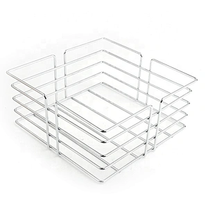 New design hot selling stainless steel bread basket with canvas bag