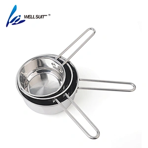 Best supplier durable long handle mixing bowl set chocolate melting bowl