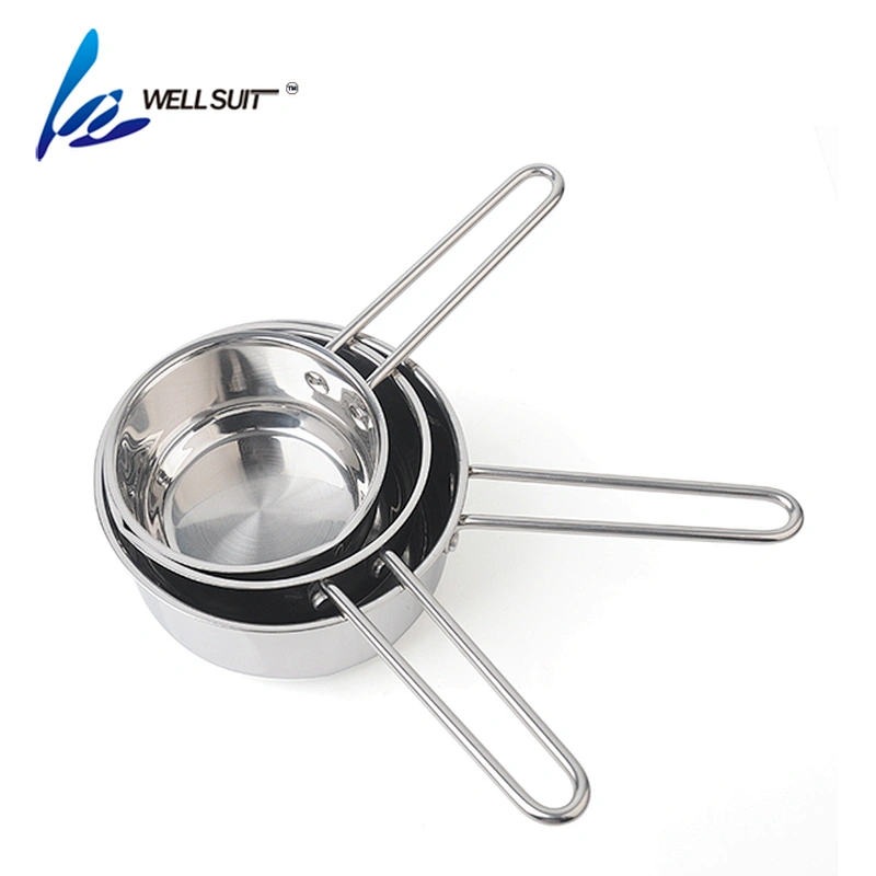 Best supplier durable long handle mixing bowl set chocolate melting bowl