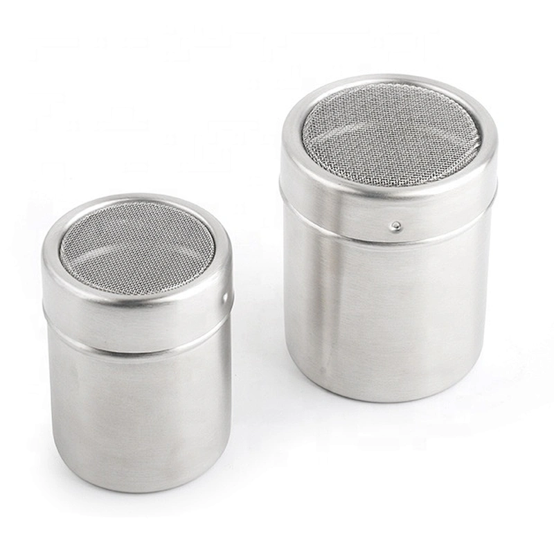 Factory kitchen stainless steel sugar powder salt shaker spice jar salt pepper shaker