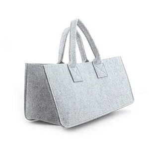 Best Selling Custom Logo Recycled Durable grey Shopping Bag felt firewood bag felt storage basket