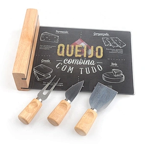 High quality magnetic cheese board and knife set