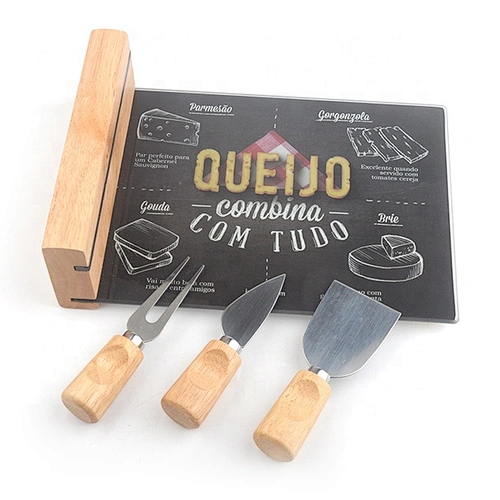 High quality magnetic cheese board and knife set