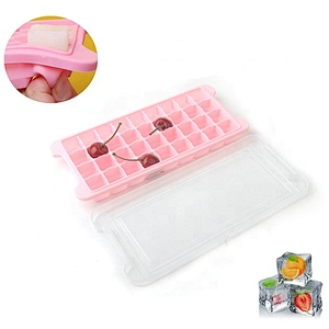 bpa free mini silicone ice cube tray with Removable PP Lid