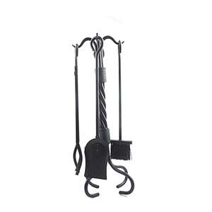 High Quality Black Metal Fireplace Tools Set For Sale