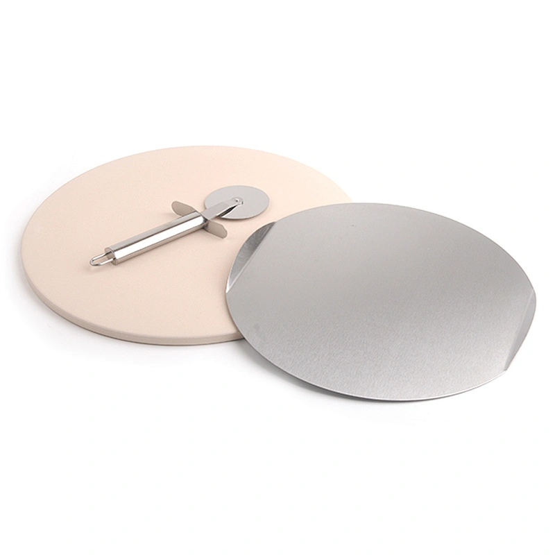 Round baking boards ceramic and stainless steel  plates pizza tools pizza cutter
