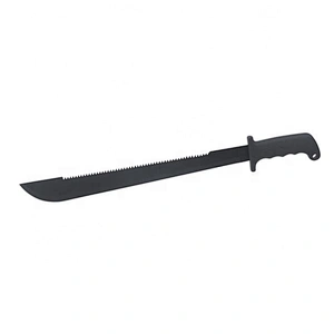 Professional long stainless steel outdoor matchet with saw teeth