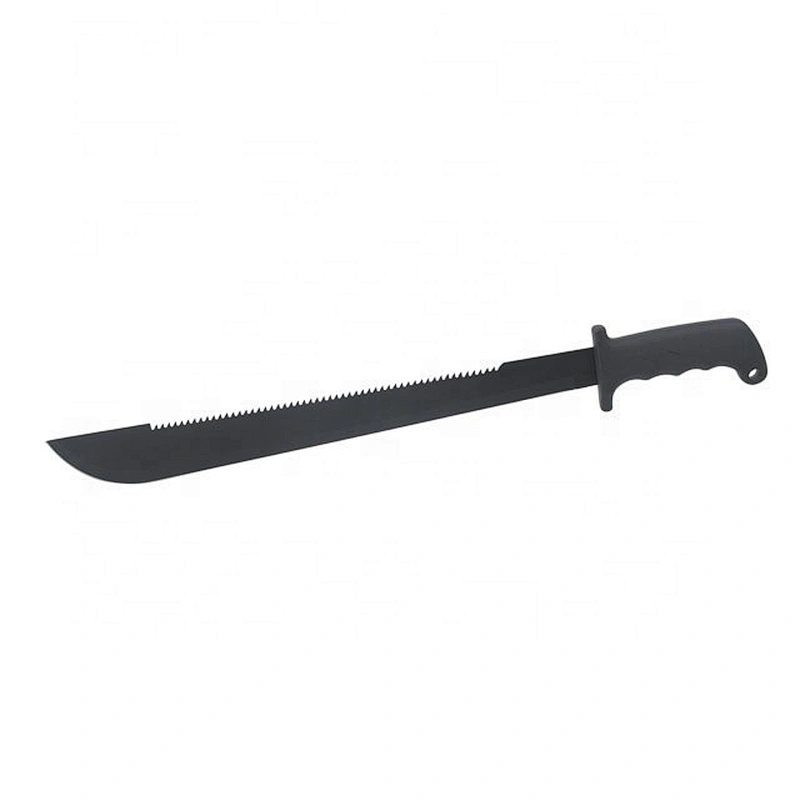 Professional long stainless steel outdoor matchet with saw teeth
