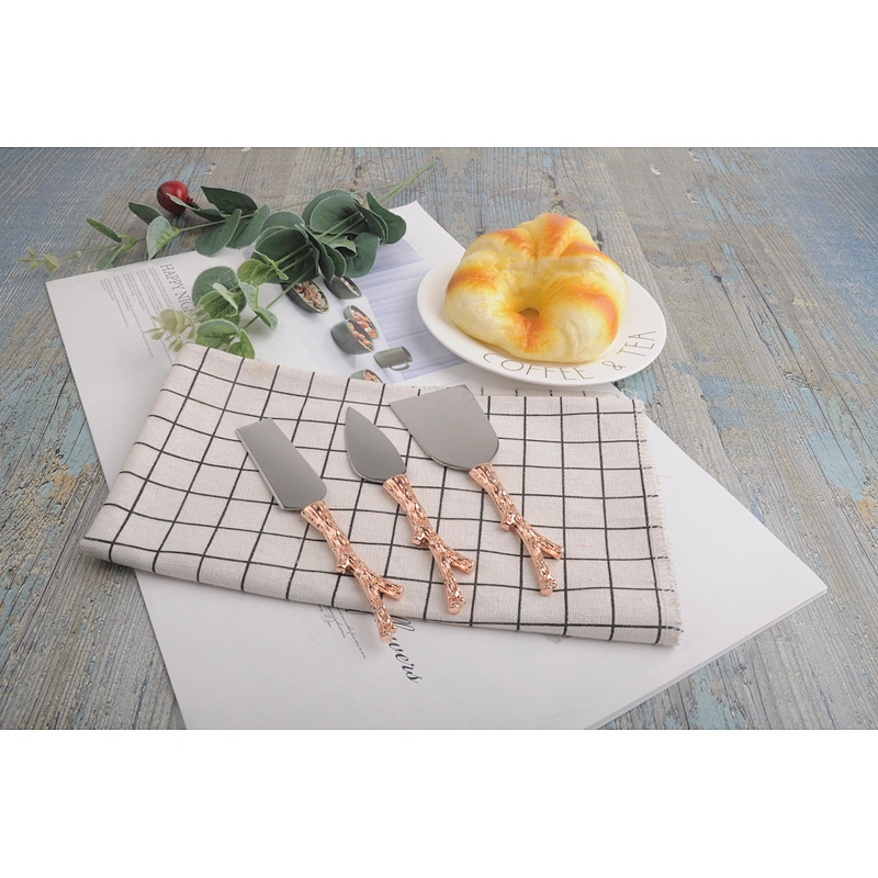Wholesale custom stainless steel cheese slicer cheese knife set for cheese