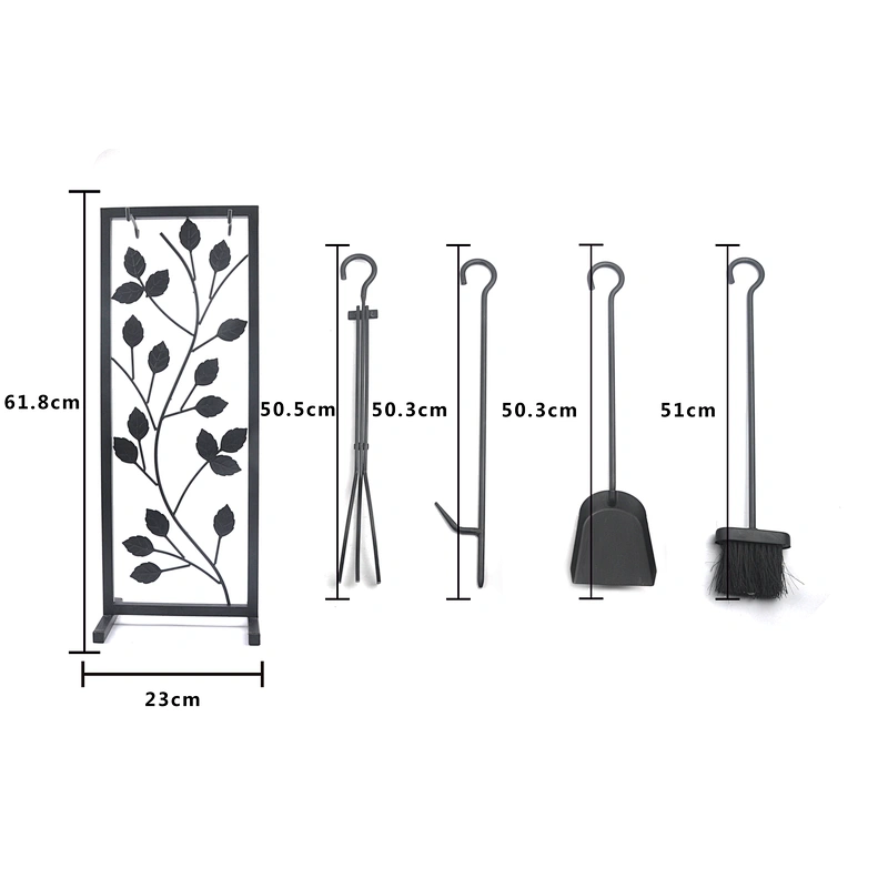 Garden Unique design  Wrought Iron fireplace accessories metal fireplace tool