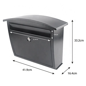 Hot selling metal Iron with coating wall mounted mailbox lockable letterbox postbox