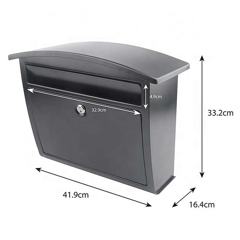 Hot selling metal Iron with coating wall mounted mailbox lockable letterbox postbox