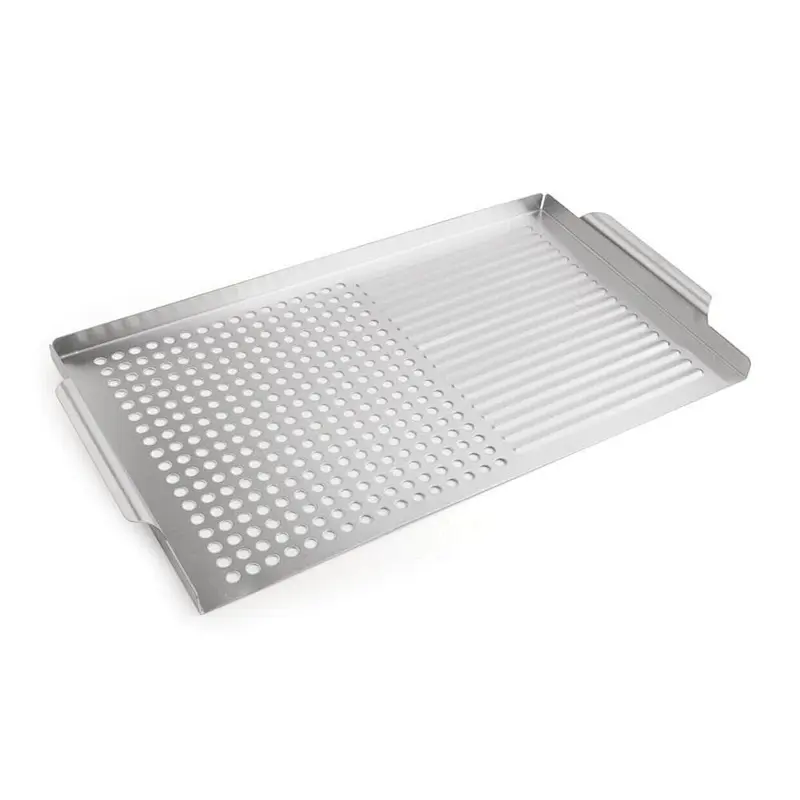 Best seller Stainless steel No-stick Grill Basket,BBQ Pan,Vegetable Grill Basket pan