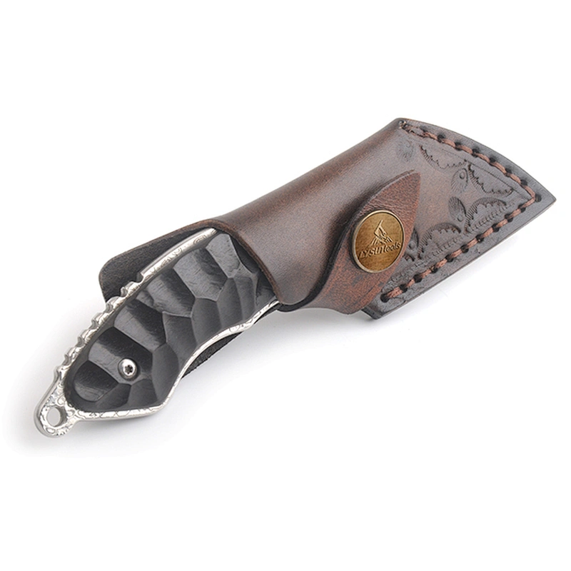 Hot sale small custom titanium folding knife with rainbow coating