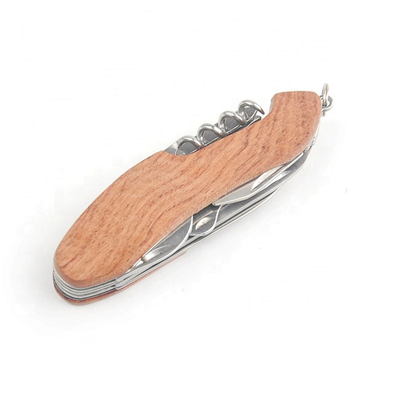 9 In 1 Multi Purpose  Stainless Steel Blade Folding Pocket Survival Hunting Knife Tools