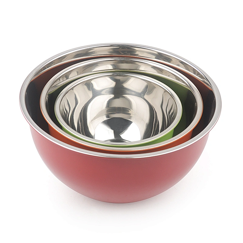 Stainless Steel Mixing Bowls Multi Color For Elegant Look Salad Bowl Painting Bowl