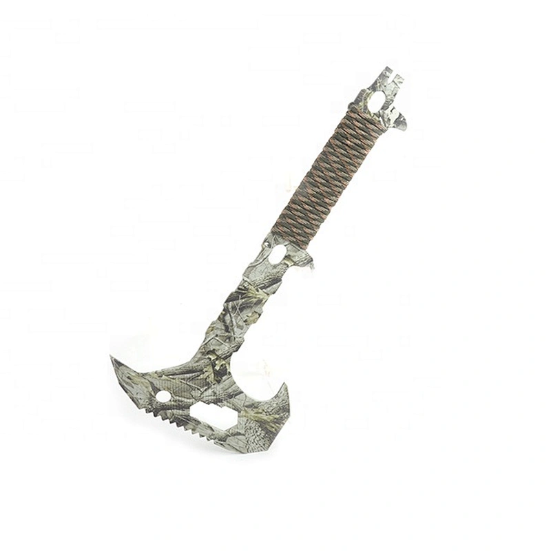 Customized Pattern Design Stainless Steel Hatchet Axe with Paracord handle for outdoor