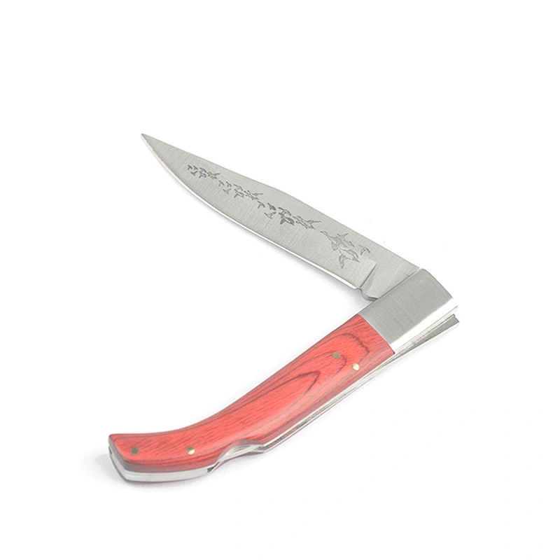 Hot sales Outdoor camping pakka handle pocket  survival knife