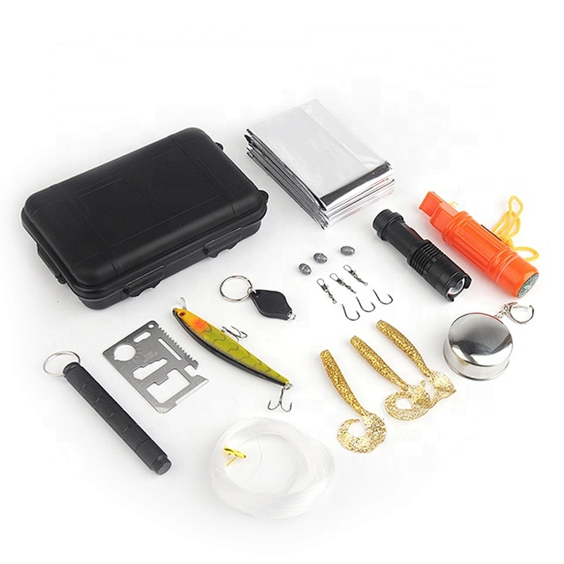 New professional multi purpose outdoor survival fishing kit with carry box