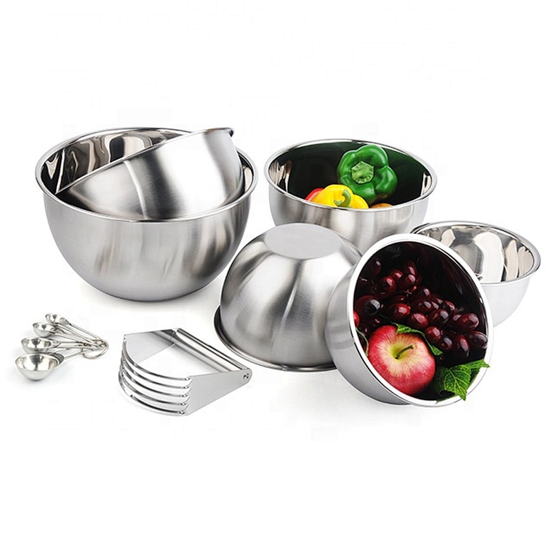 New design good quality  stainless steel food grade mixing bowl  set