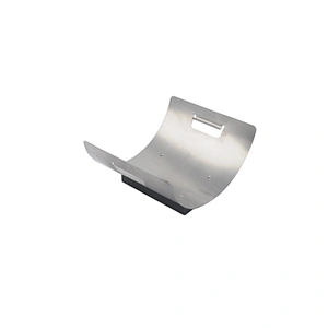 Crescent-Shaped Metal Outdoor Firewood Log Rack with Kindling Holder