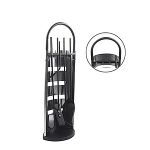Factory Price Wholesale 5 Pcs Set Knight Fireplace Tools with Stainless Steel Handle