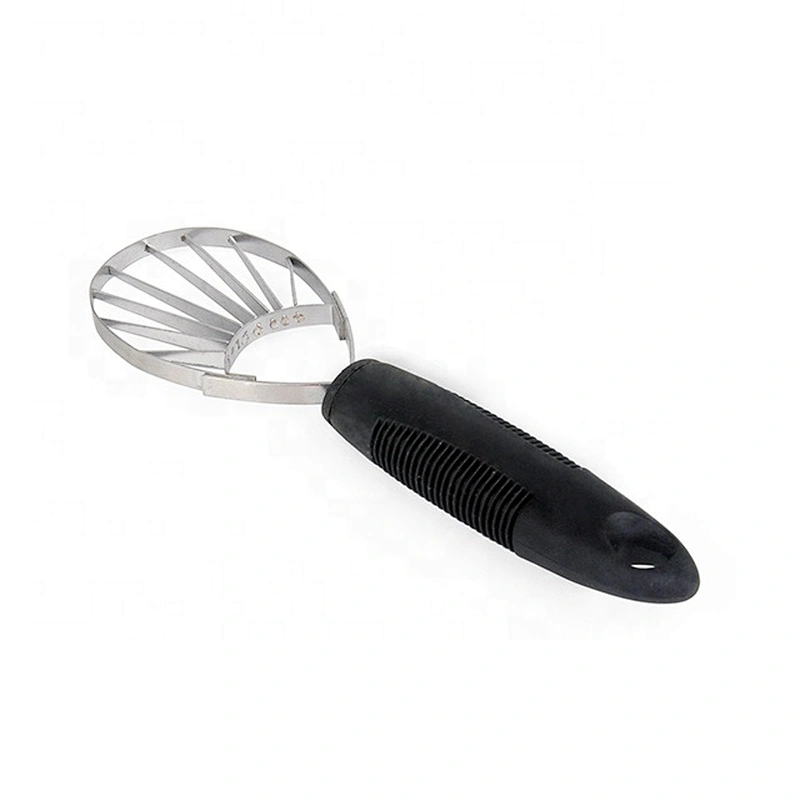 Stainless steel avocado slicer tool fruit carving tool with good grip handle