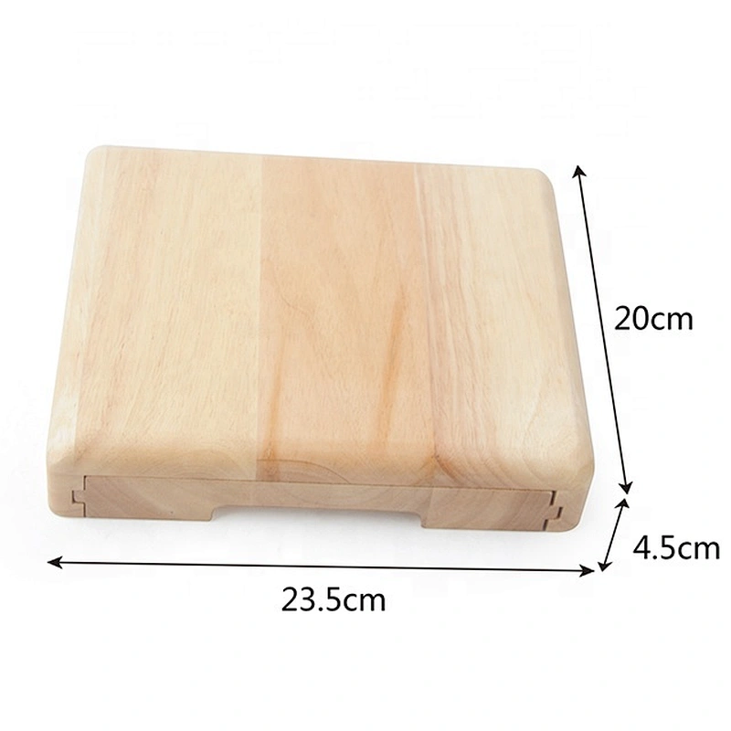 4Pcs corkscrew opener cheese cutting board drawer knife set wooden cheese board set
