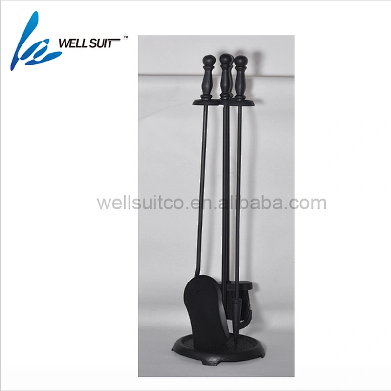 High Quality Rustic stainless steel iron Fireplace Tool set