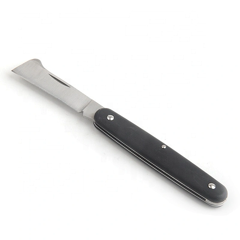 Black Color Wood Handle Stainless Steel Folding Knife for grafting trees
