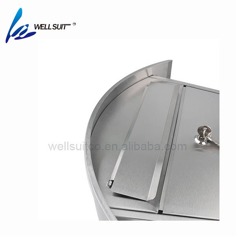 Residential Outdoor Rural Roadside stainless steel Mail Box Key Lockable Office Letter box