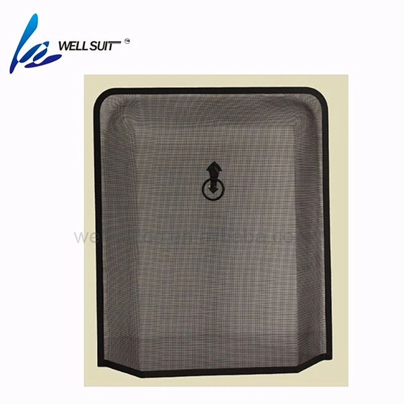 Popular Folding screen painted fireplace screen fire screen With Black Powder Coating