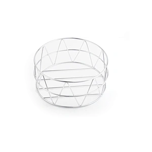 Stainless Steel Basket & Cloth Fabric Bag Modern Countertop Stainless Steel Wire Bread Basket Bowl for Kitchen Storage Bread