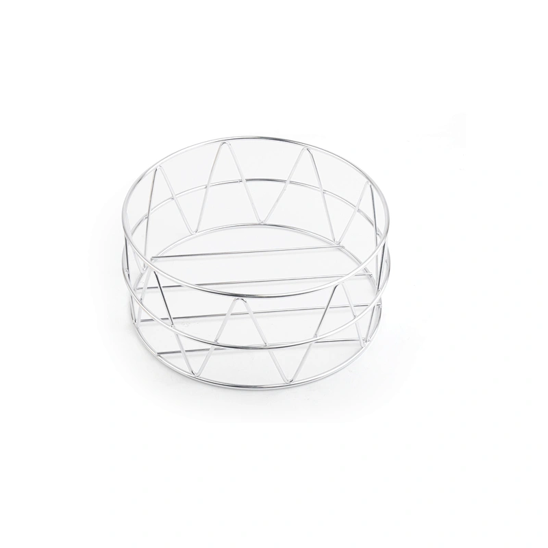 Stainless Steel Basket & Cloth Fabric Bag Modern Countertop Stainless Steel Wire Bread Basket Bowl for Kitchen Storage Bread