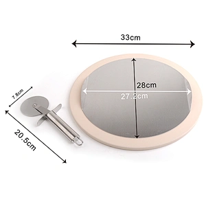 Round baking boards ceramic and stainless steel  plates pizza tools pizza cutter