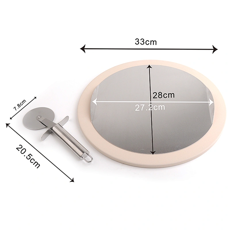 Round baking boards ceramic and stainless steel  plates pizza tools pizza cutter