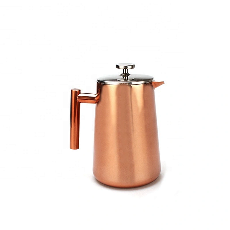 New design hot selling stainless steel copper plating tea pot