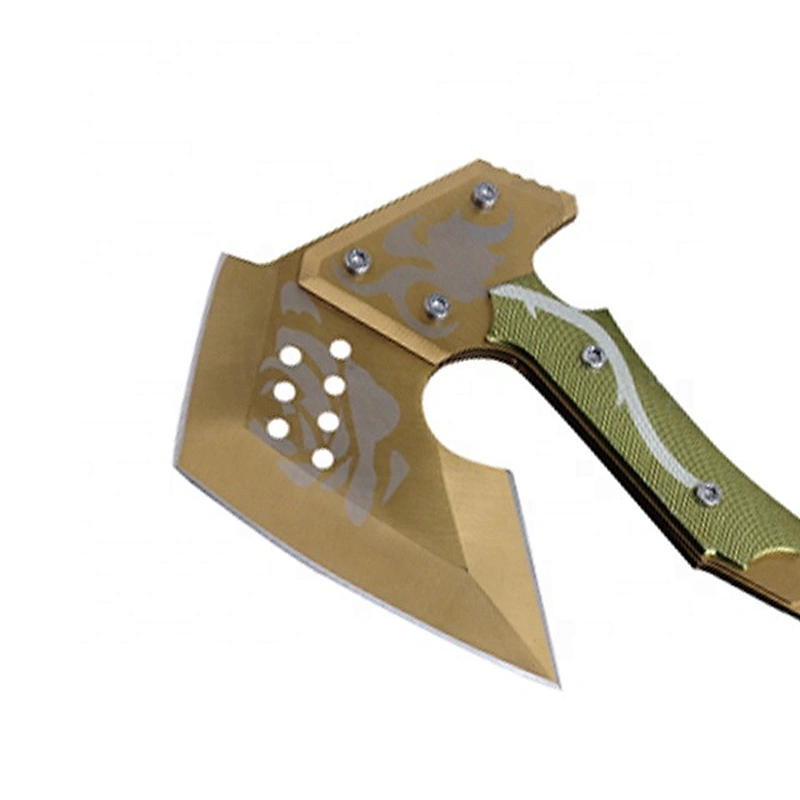 Special Shape  Stainless Steel Hatchet Survival Camp Hand Axe with Titanium Plated