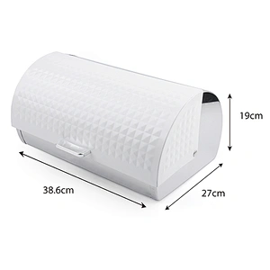 Modern household metal bread box