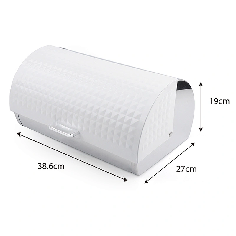 Modern household metal bread box