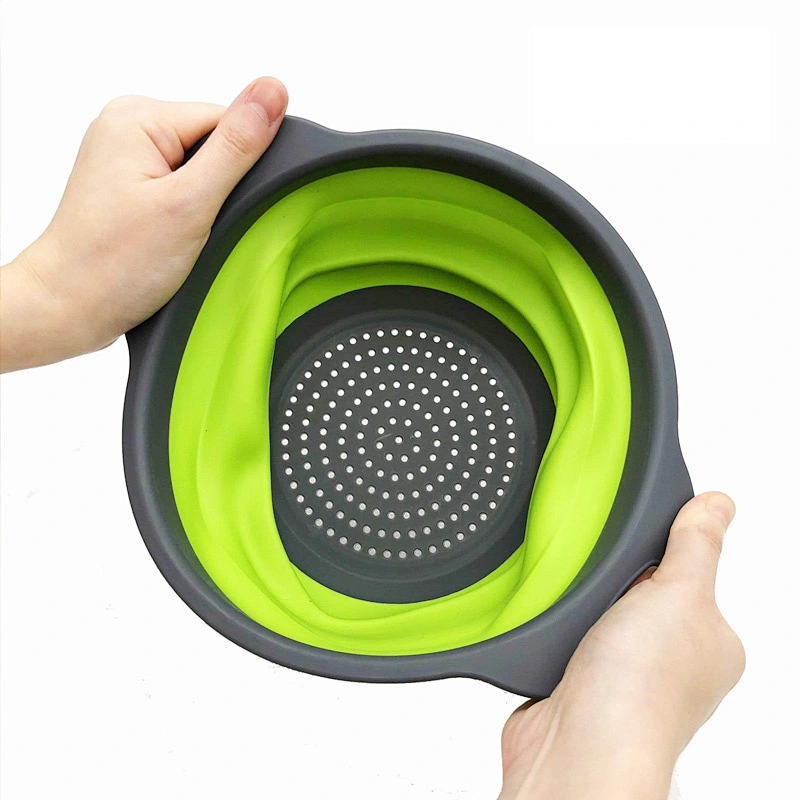 Food grade folding BPA free  fruit vegetables washing basket strainer/colander For Home and Kitchen accessories