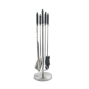 4 Piece Stainless Steel  Fireplace Tool Set
